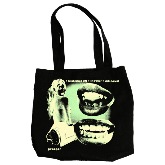 Zippered Tote Bag Nightshot